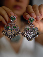 Anassa-Floral Peacock Folk Necklace Set