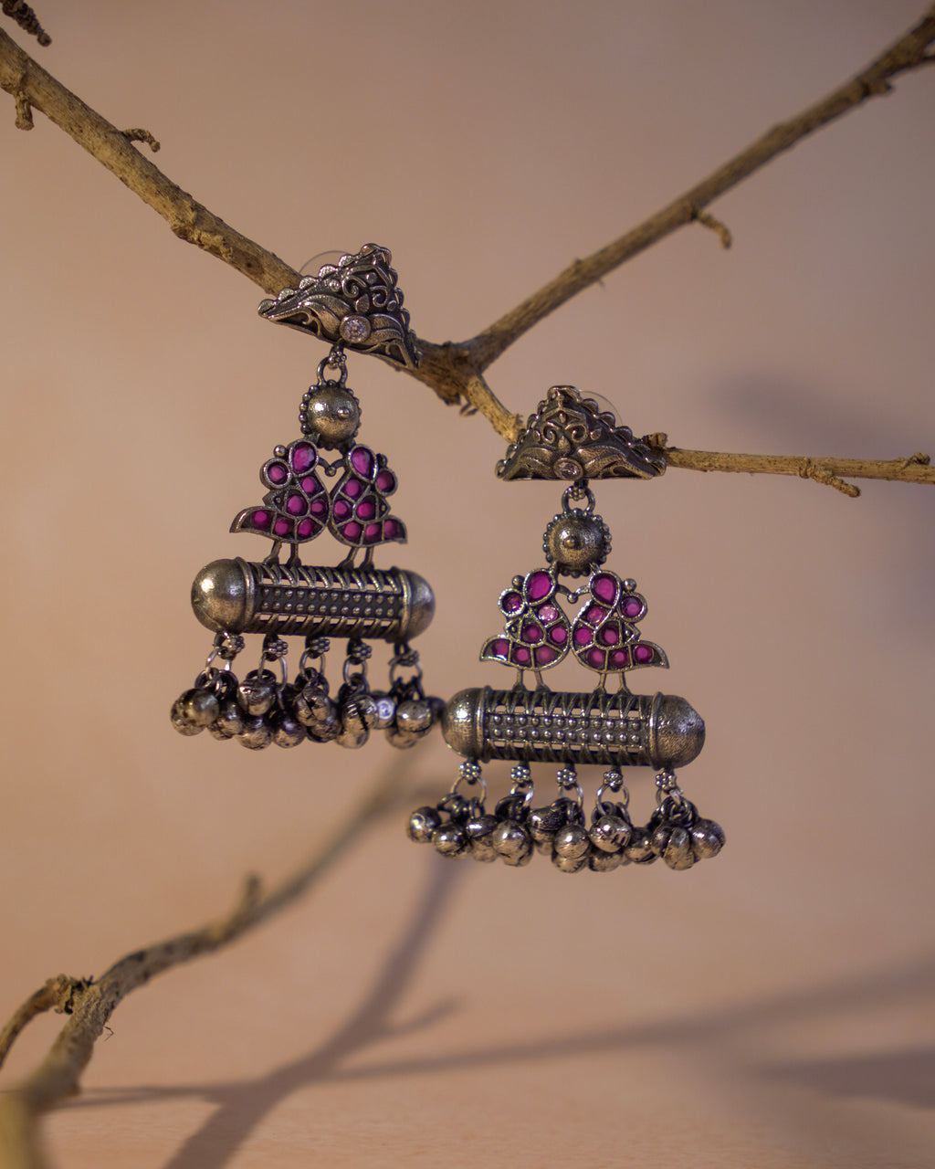Anassa-Bird Motif Stone Earrings