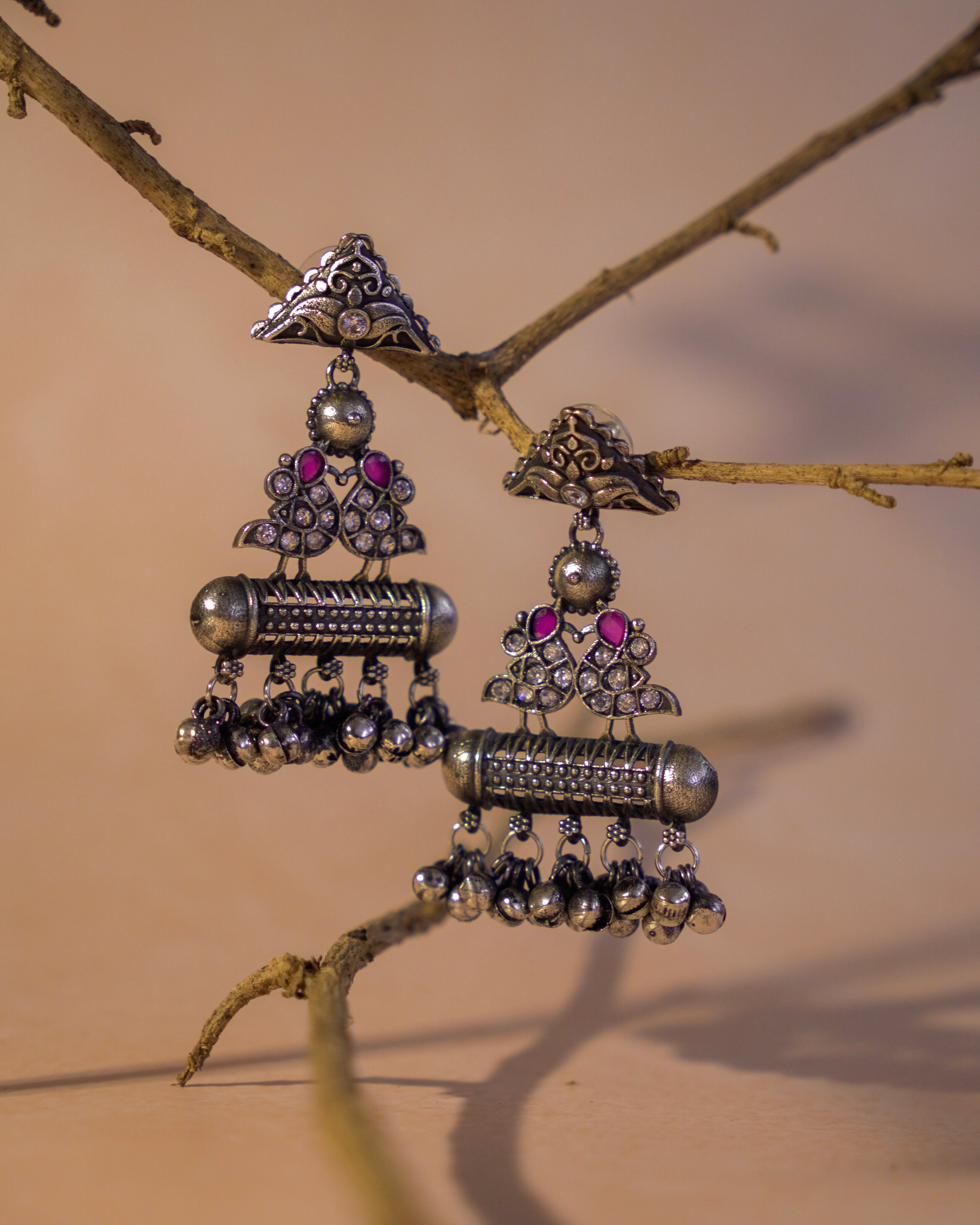 Anassa-Bird Motif Stone Earrings