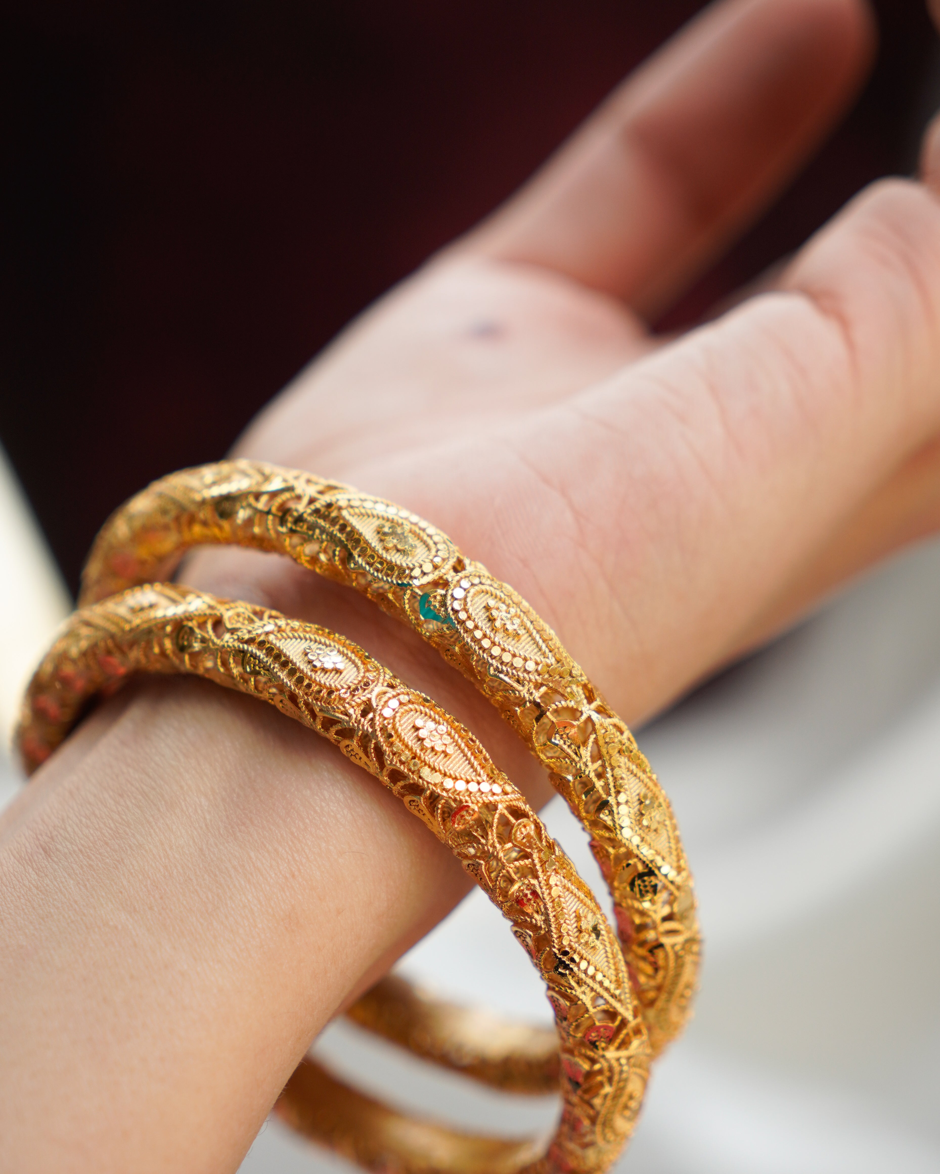 ORO- Gold Paisley Bangles