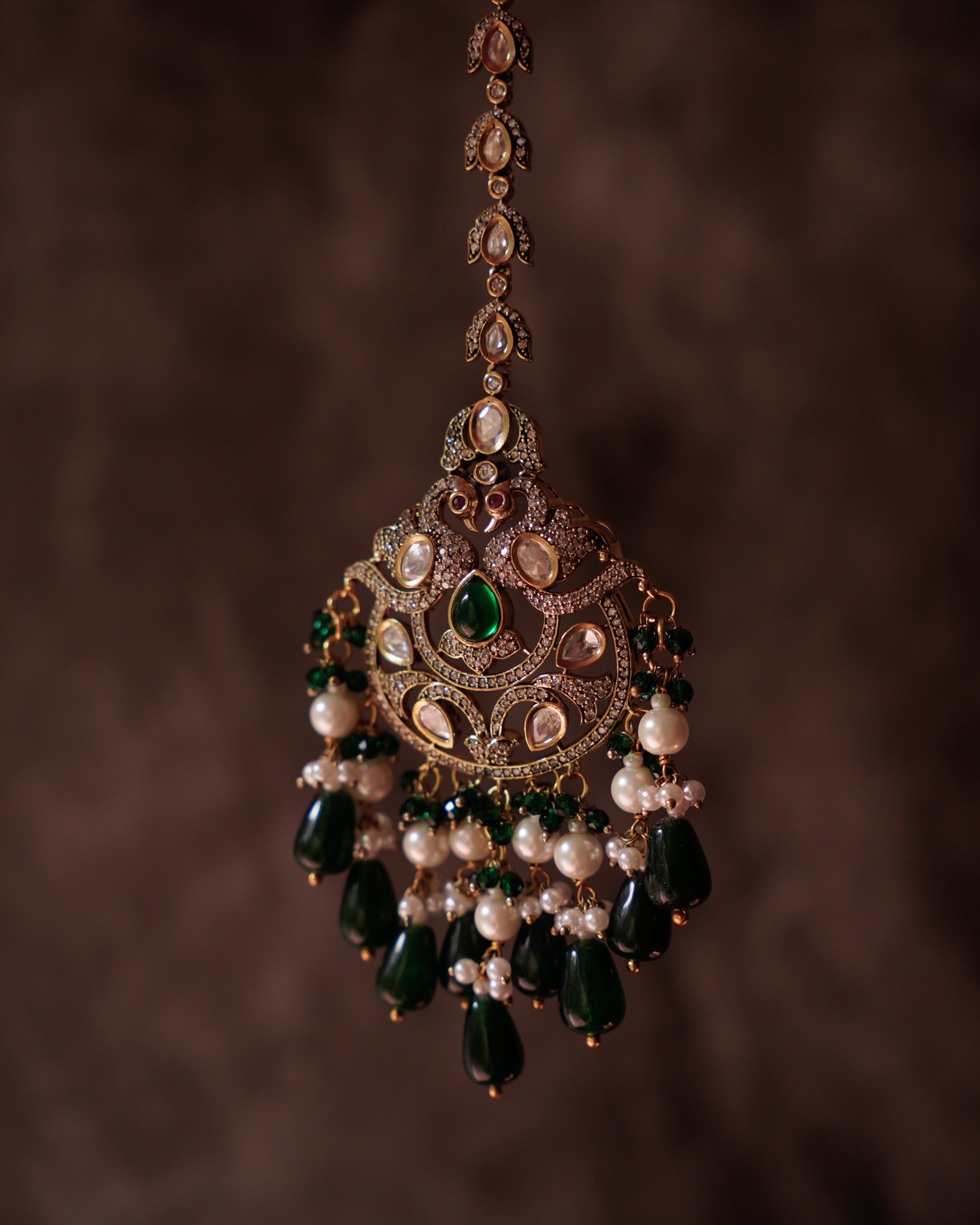 ROOP- Bird Motif Traditional Maang Tikka