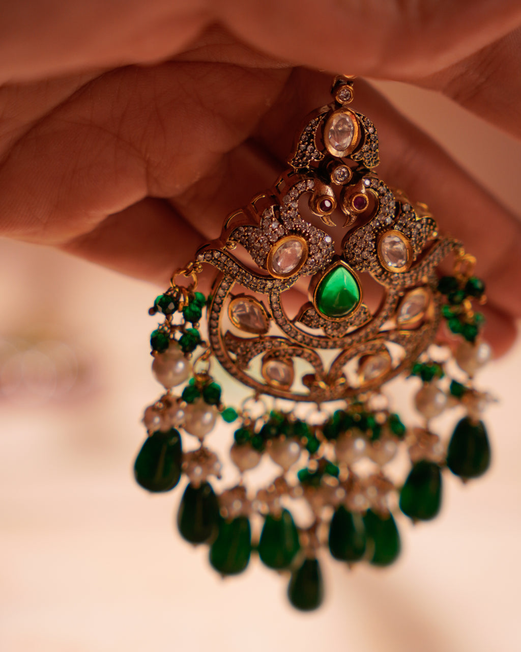 ROOP- Bird Motif Traditional Maang Tikka