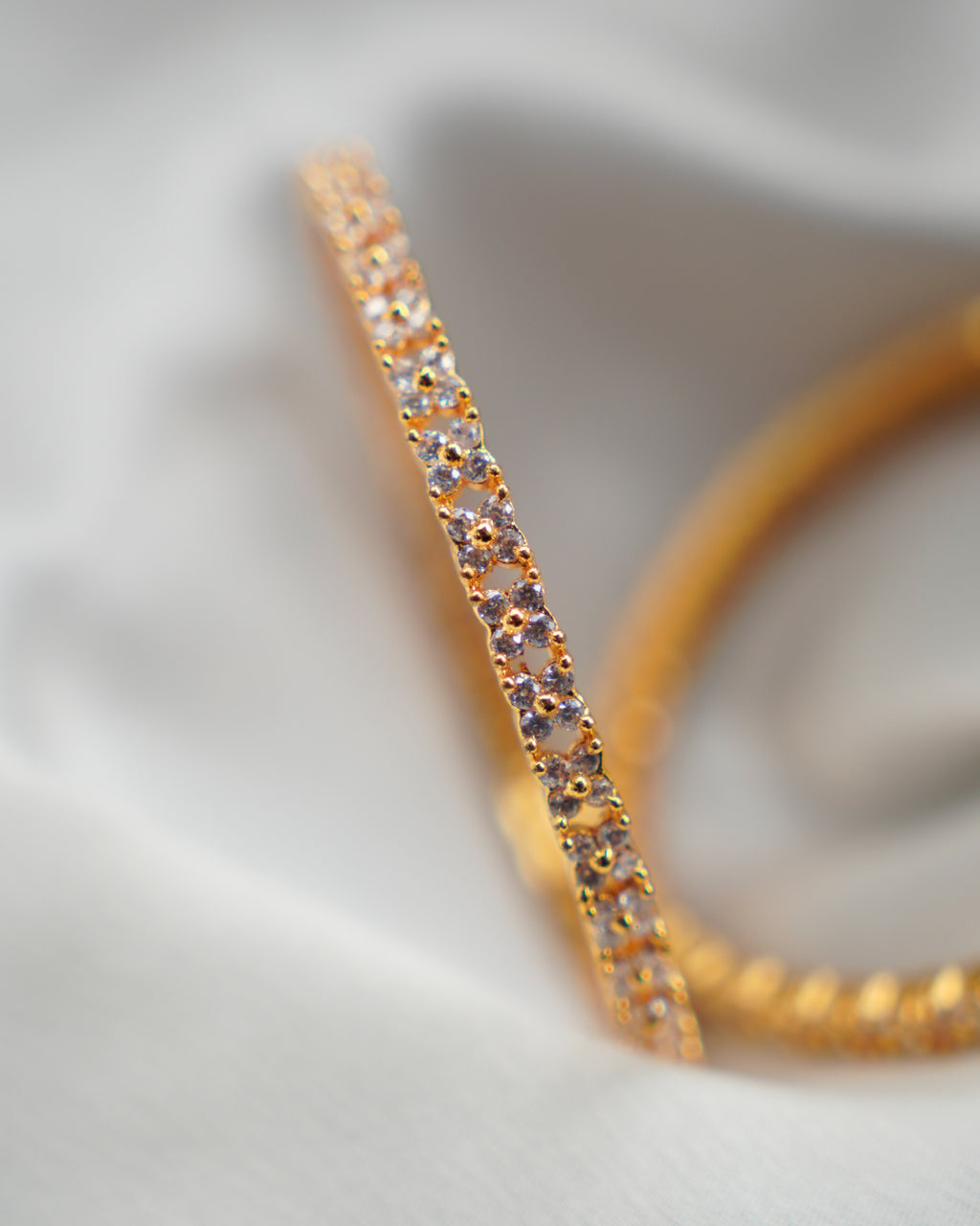 ORO- Beautiful AD Gold Plated Bangles