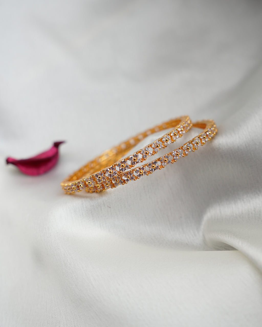 ORO- Beautiful AD Gold Plated Bangles