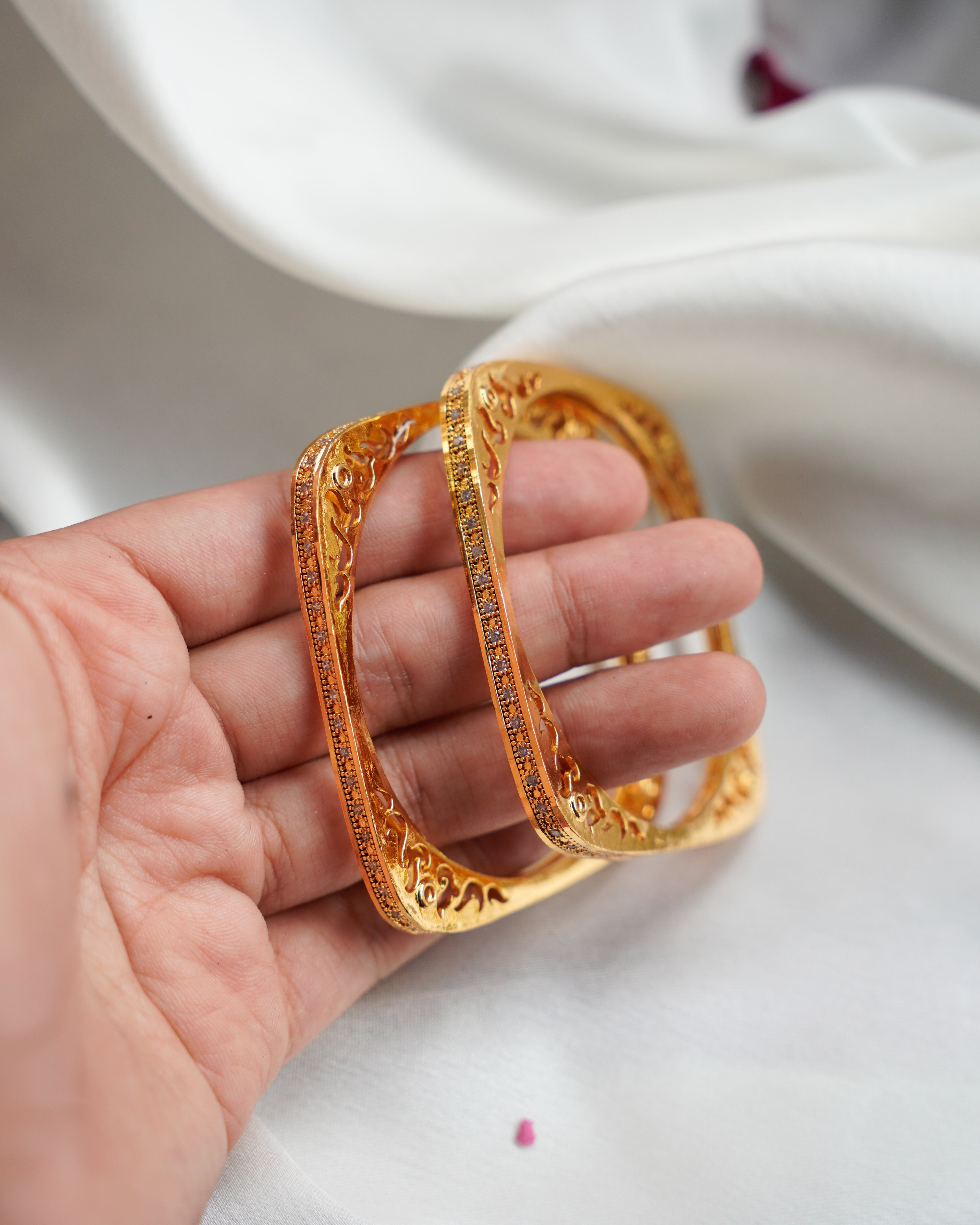 ORO-Squared Gold Bangles