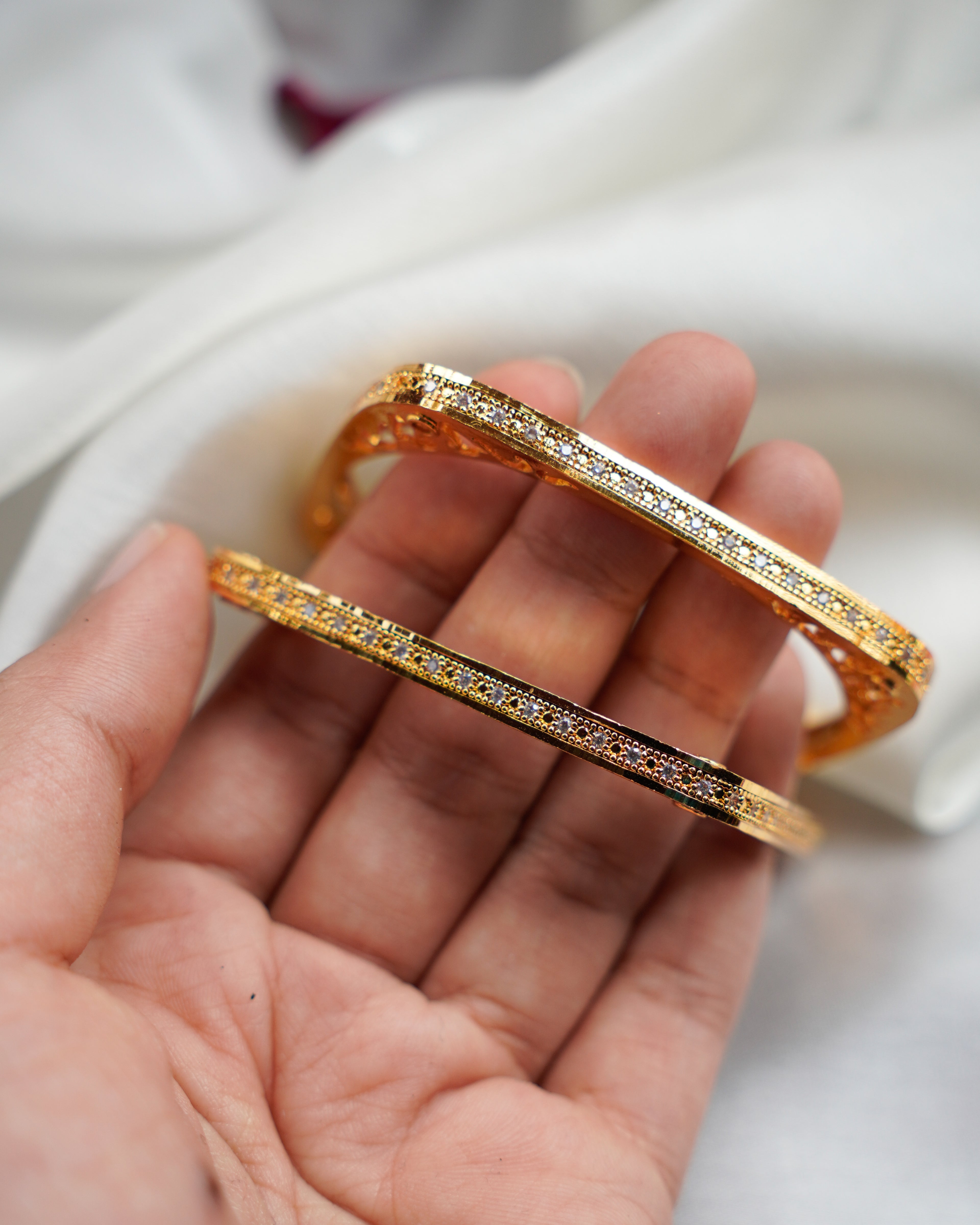 ORO-Squared Gold Bangles