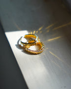 FLORA-Diamond Cut Gold Hoop Earrings for Women | Textured Lightweight Everyday Hoops