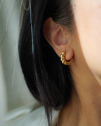 FLORA-Minimal Gold Hoop Earrings for Women | Everyday Lightweight Hoops