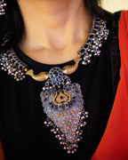 Anassa-Dual Tone Banjara Ghungroo Flower Long Necklace Set