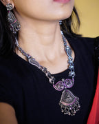 Anassa- Rani colour Lotus Devi Long Necklace Set