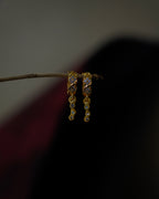 FLORA- Gold Dangle Hoop Earrings with Zircon Drops | Multi-Wear Hoop & Ear Cuff Style
