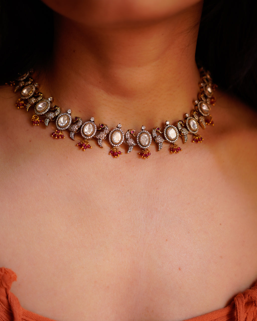 ZIKHIN- Peacock Motif Necklace