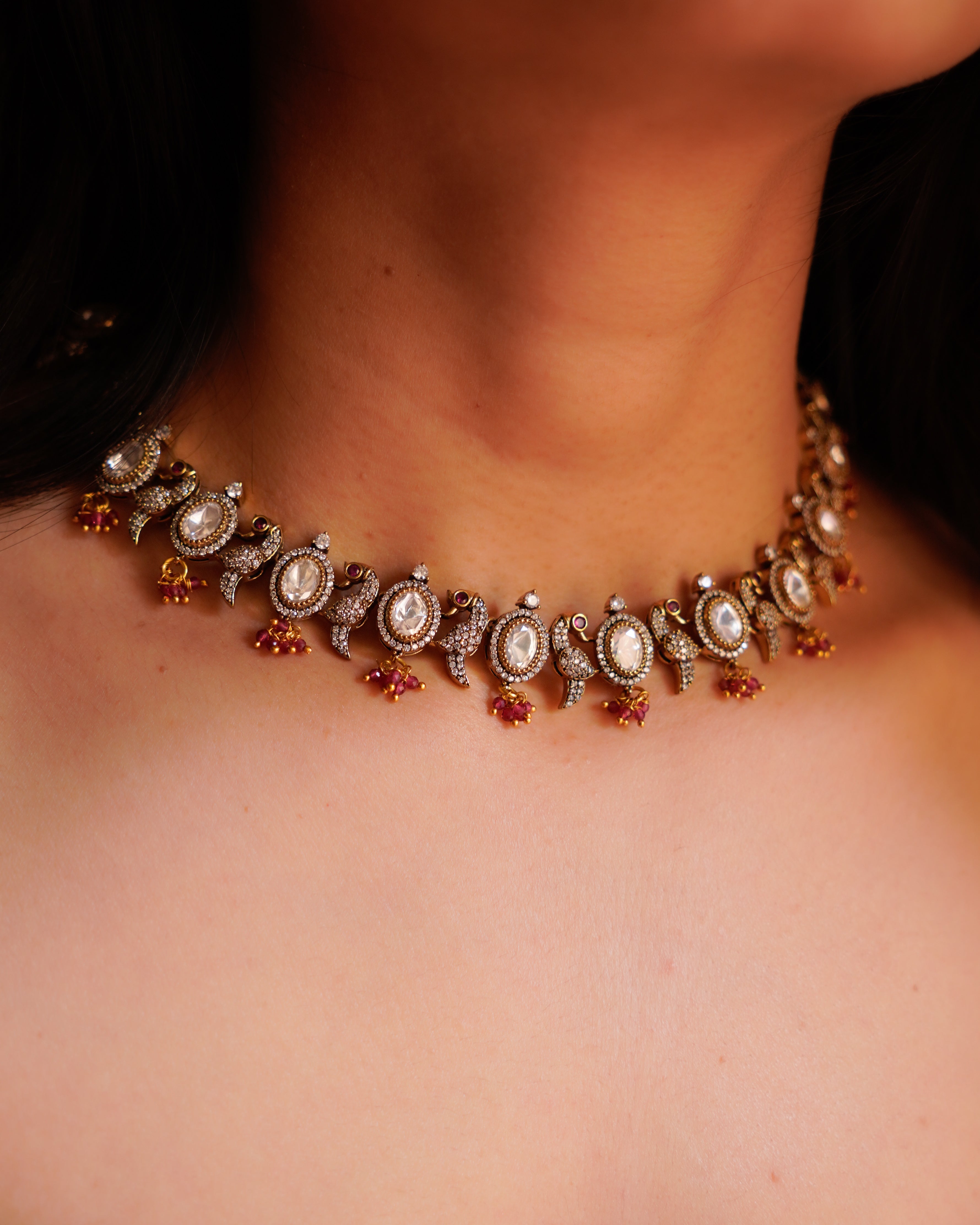ZIKHIN- Peacock Motif Necklace