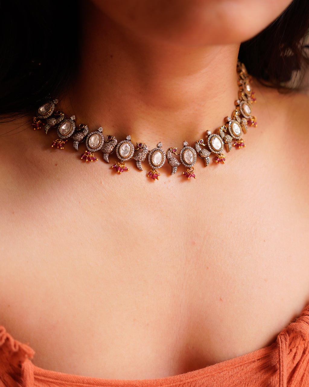 ZIKHIN- Peacock Motif Necklace