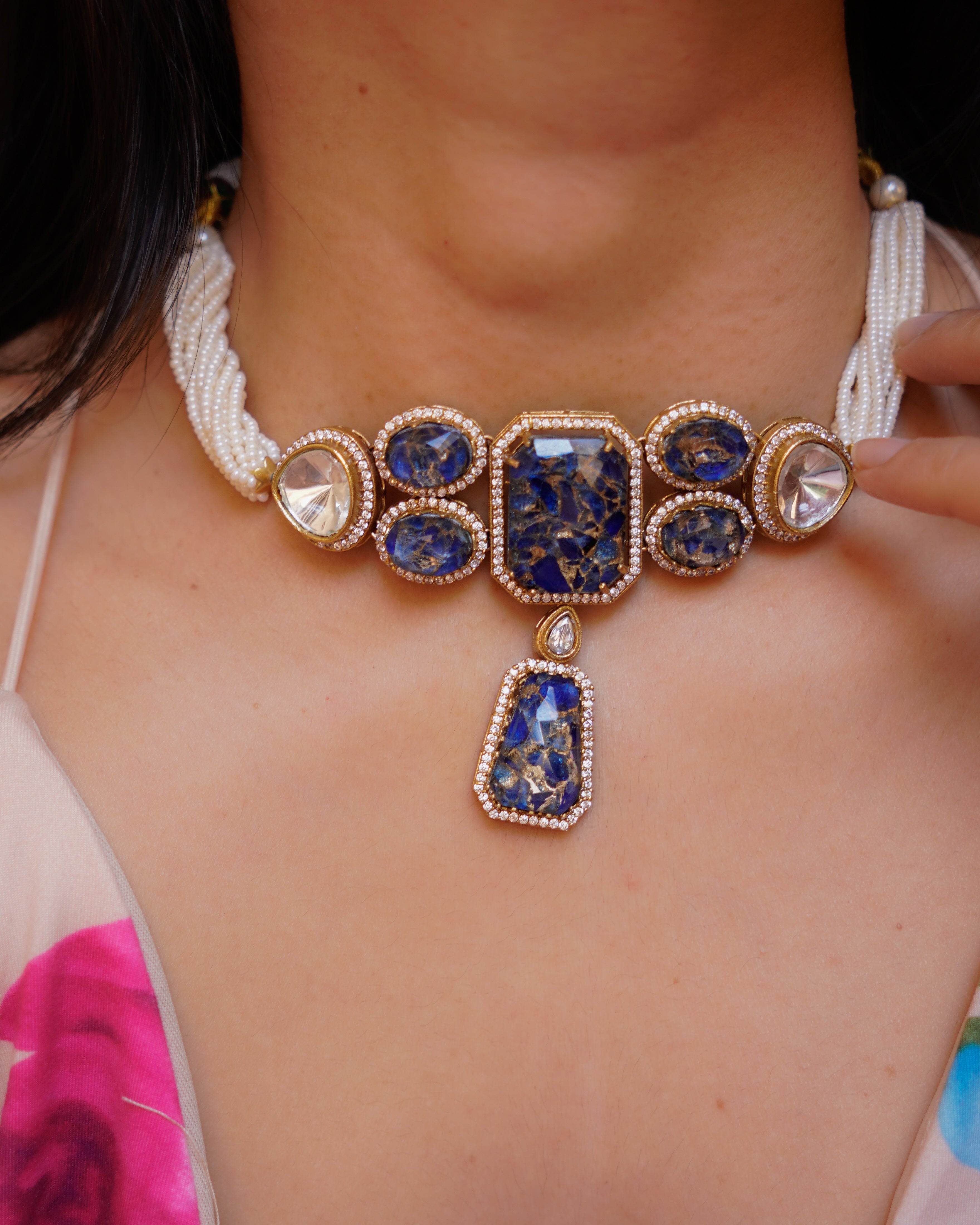 ZIKHIN- Royalty Necklace Choker Set