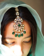 ROOP-Peacock Motif Kundan Maang Tikka