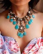 ZIKHIN- Royal Queen Kundan Necklace Set