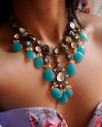 ZIKHIN- Royal Queen Kundan Necklace Set