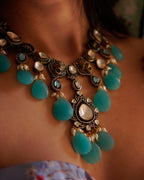 ZIKHIN- Royal Queen Kundan Necklace Set