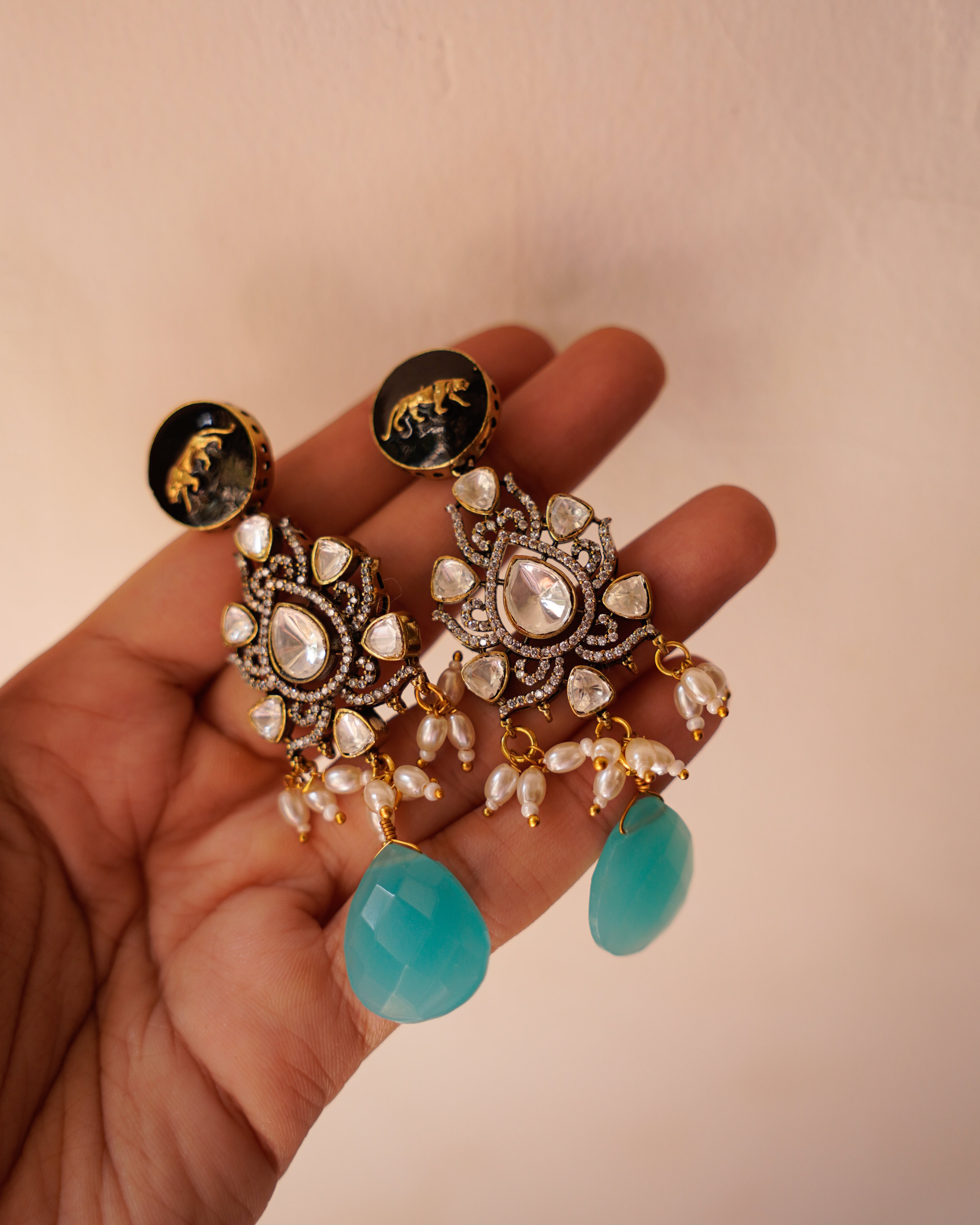 ZIKHIN- Royal Queen Kundan Necklace Set