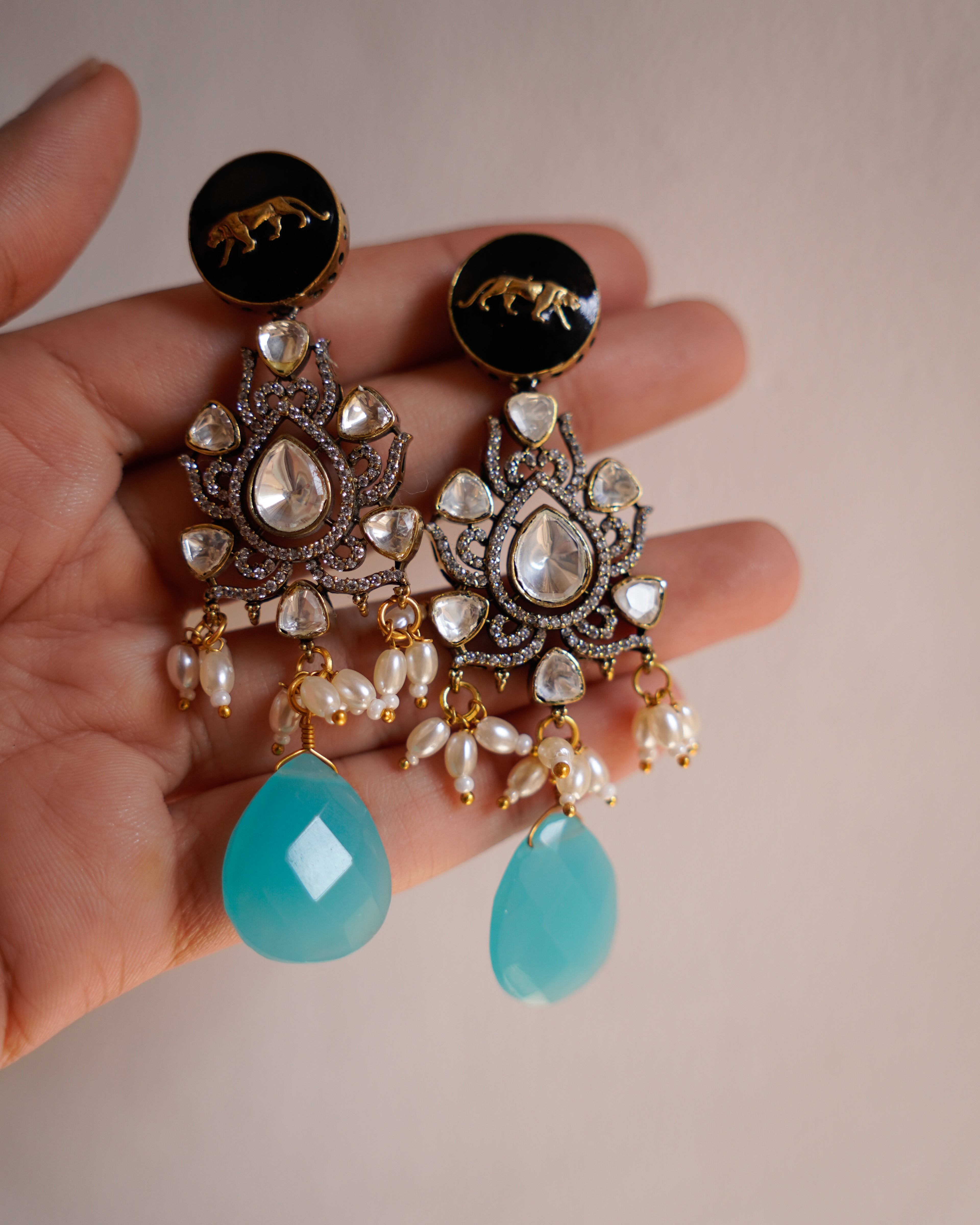 ZIKHIN- Royal Queen Kundan Necklace Set
