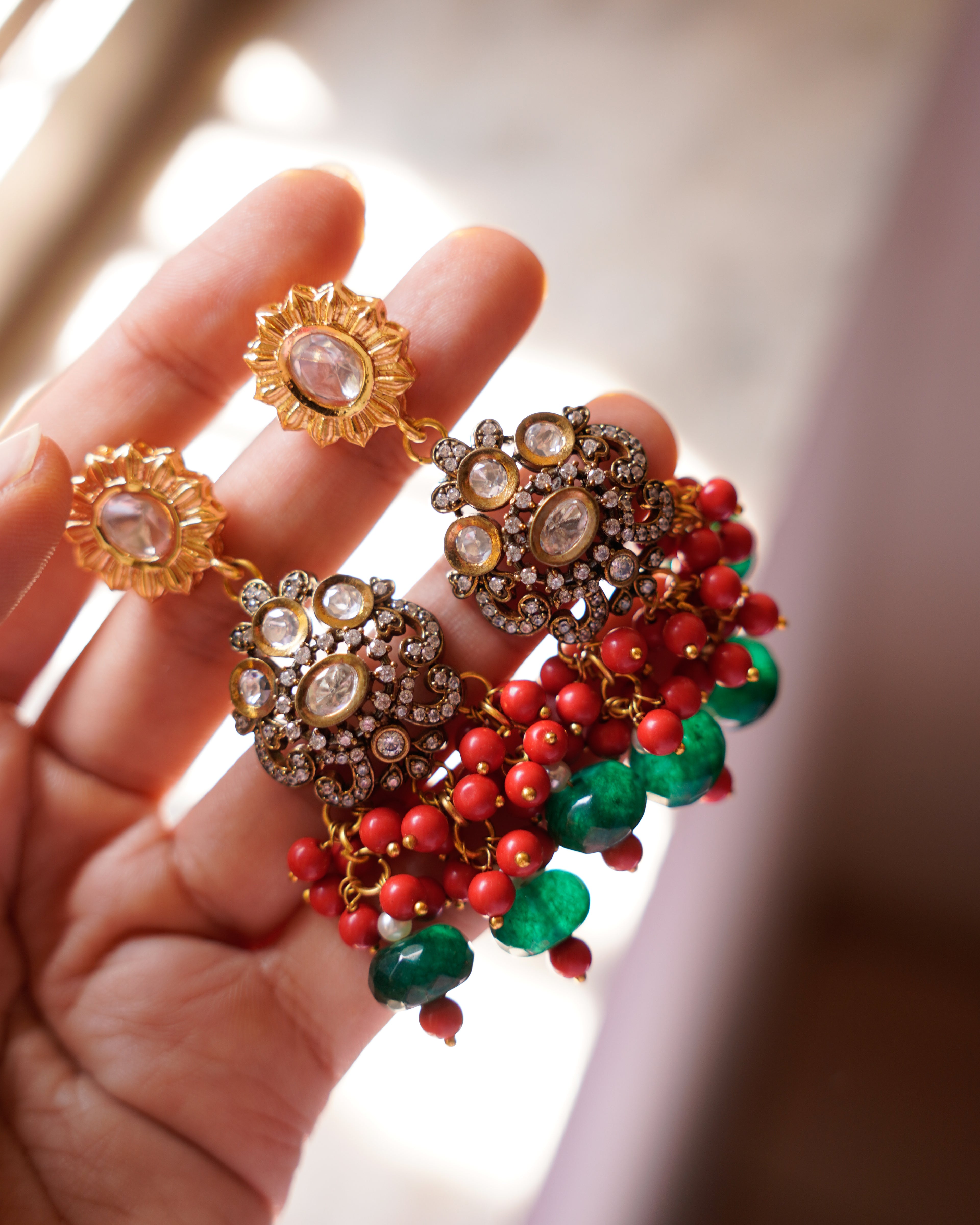 ZIKHIN- Beautiful Palki Stonework Kundan Choker Set