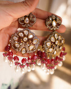 ZIKHIN - Divine Victorian Kundan Pendant Necklace set with Quartz Stones