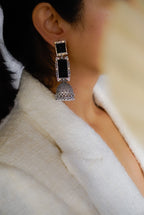 Black Color Oxidised Earrings