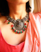 Anassa- Divine Laxmi's Pearl Temple Necklace Set