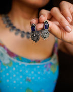 Anassa-Devi Coin Flower Necklace Set