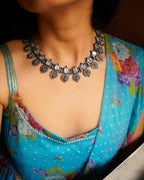 Anassa-Devi Coin Flower Necklace Set