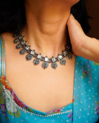 Anassa-Devi Coin Flower Necklace Set