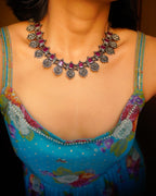 Anassa-Devi Coin Flower Necklace Set