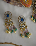 ZIKHIN- Radiant Elegance Kundan Choker Set with Stunning Red Quartz