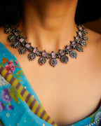 Anassa-Devi Coin Flower Necklace Set