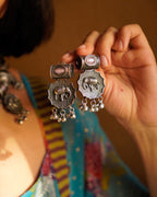 Anassa-Pink Colour Folk Art Necklace Set