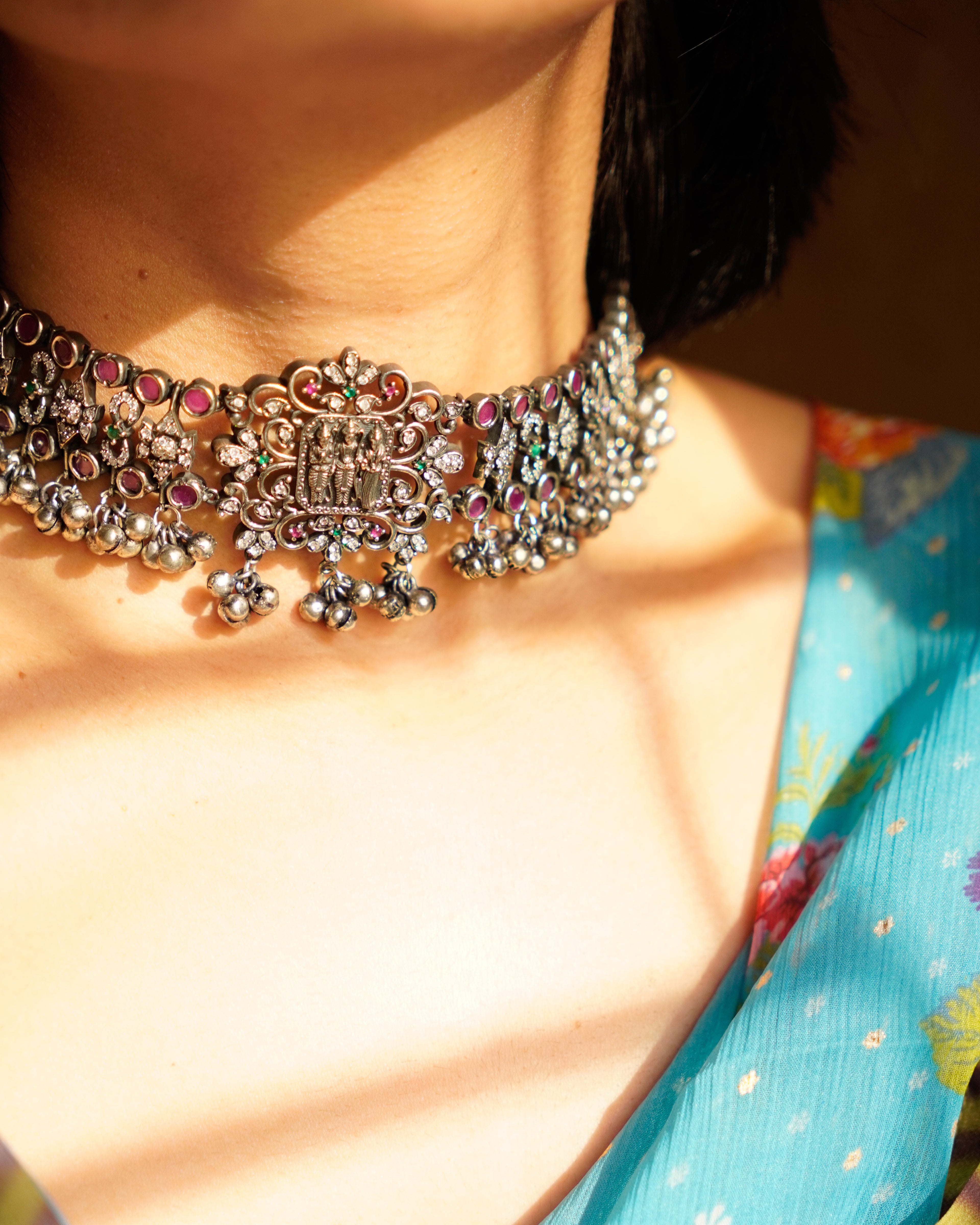 Anassa- Floral Devi Choker Necklace Set