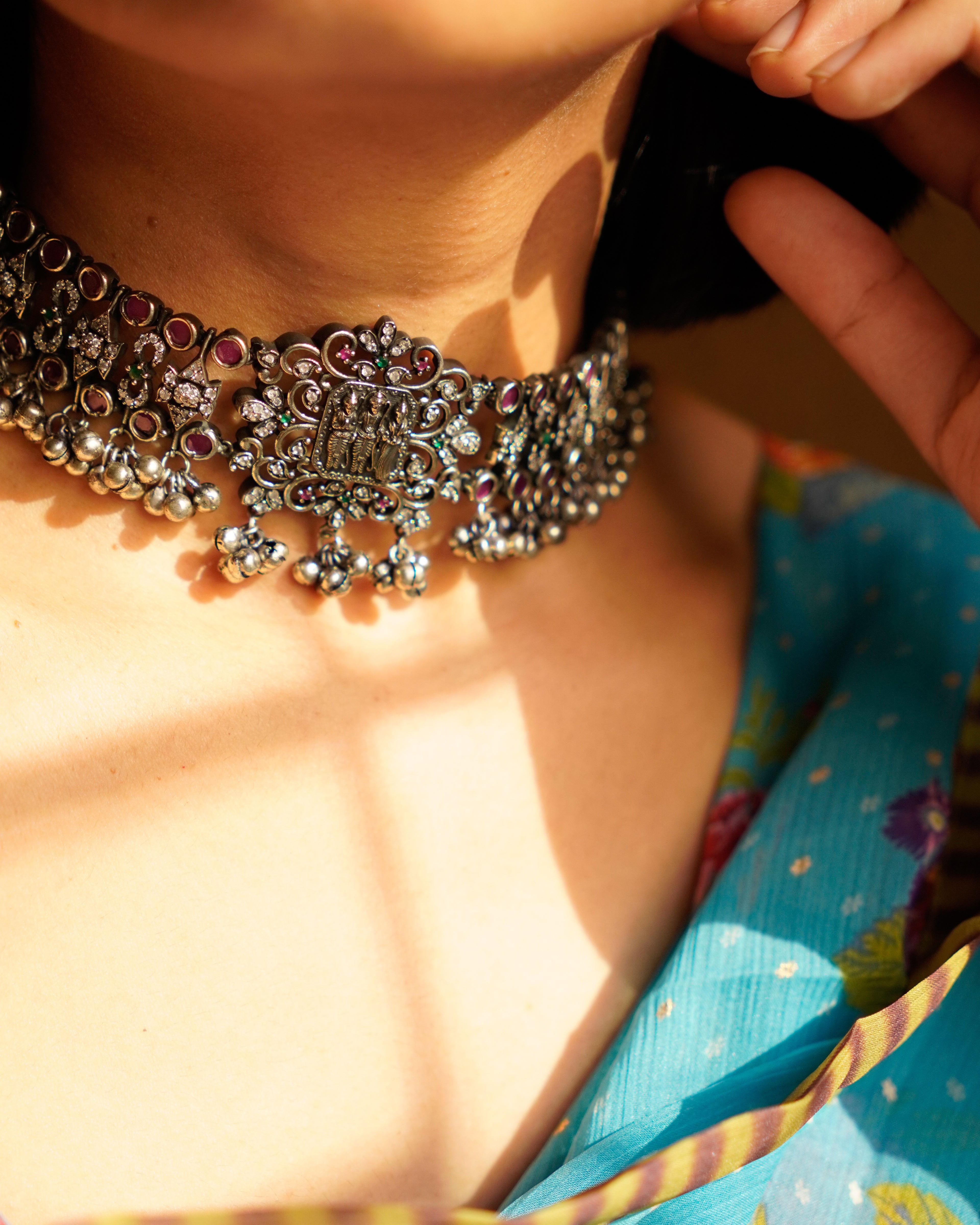 Anassa- Floral Devi Choker Necklace Set
