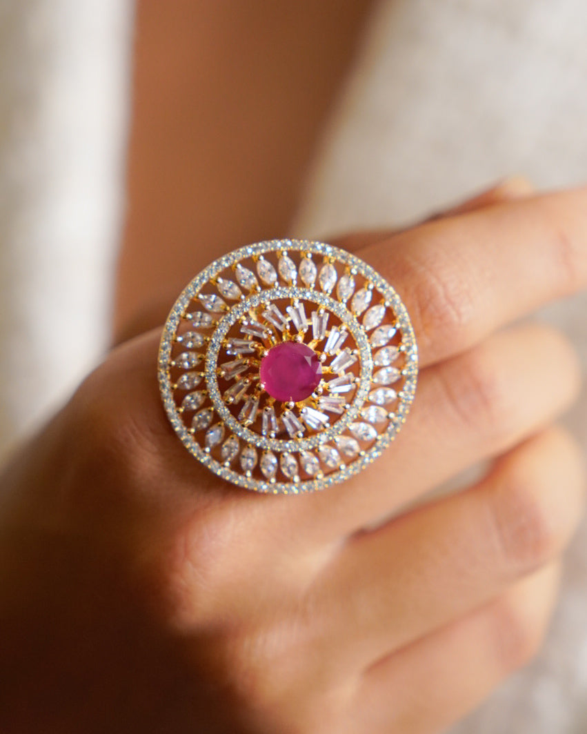 Ruby Bling AD Adjustable Ring