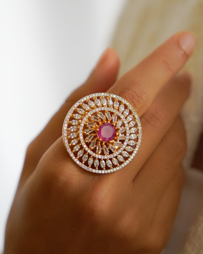 Ruby Bling AD Adjustable Ring