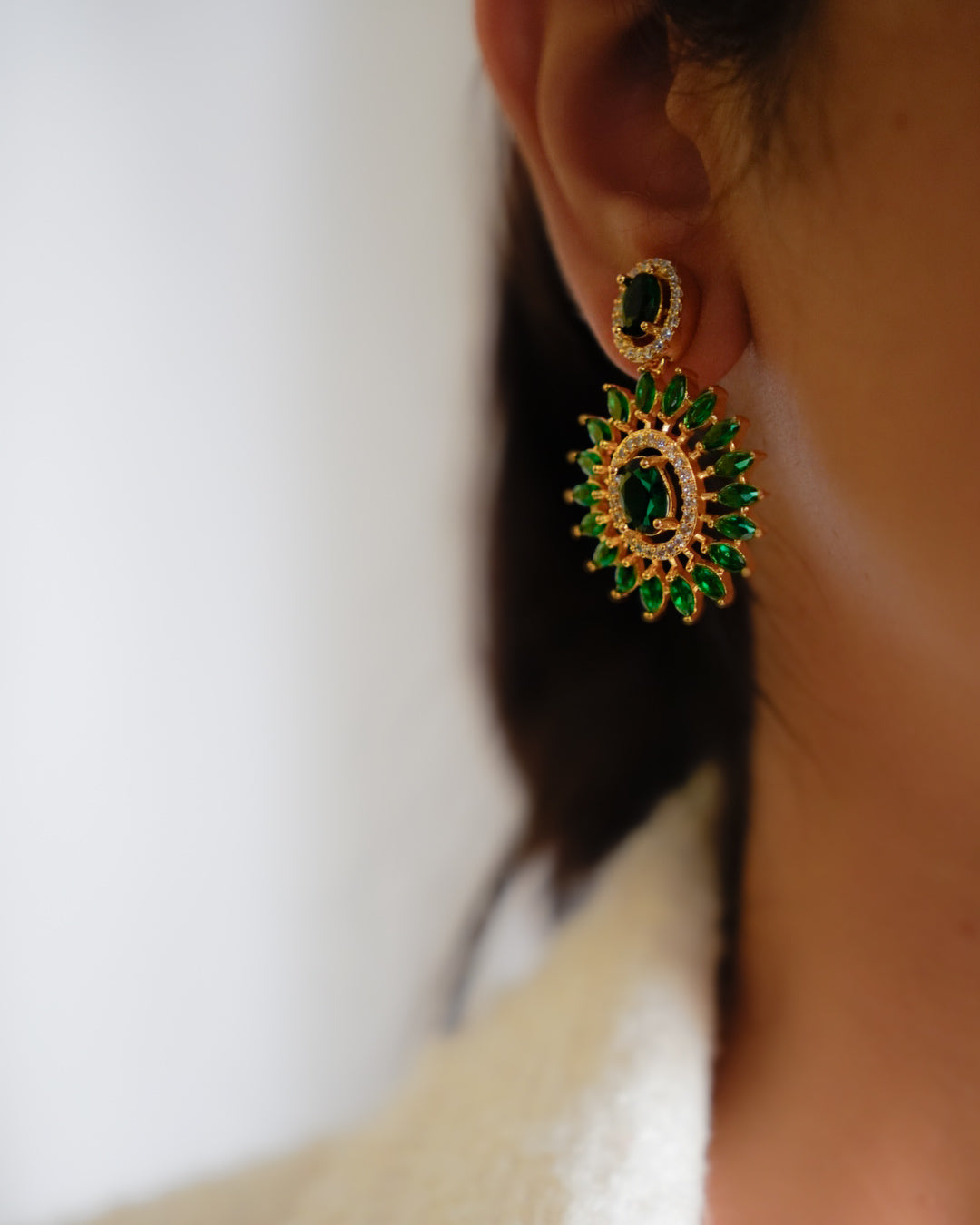 Elegant sparkling AD stones studded Earrings