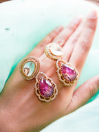 ZIKHIN-Elegant Pearl Necklace & Earring Set in four dazzling colours