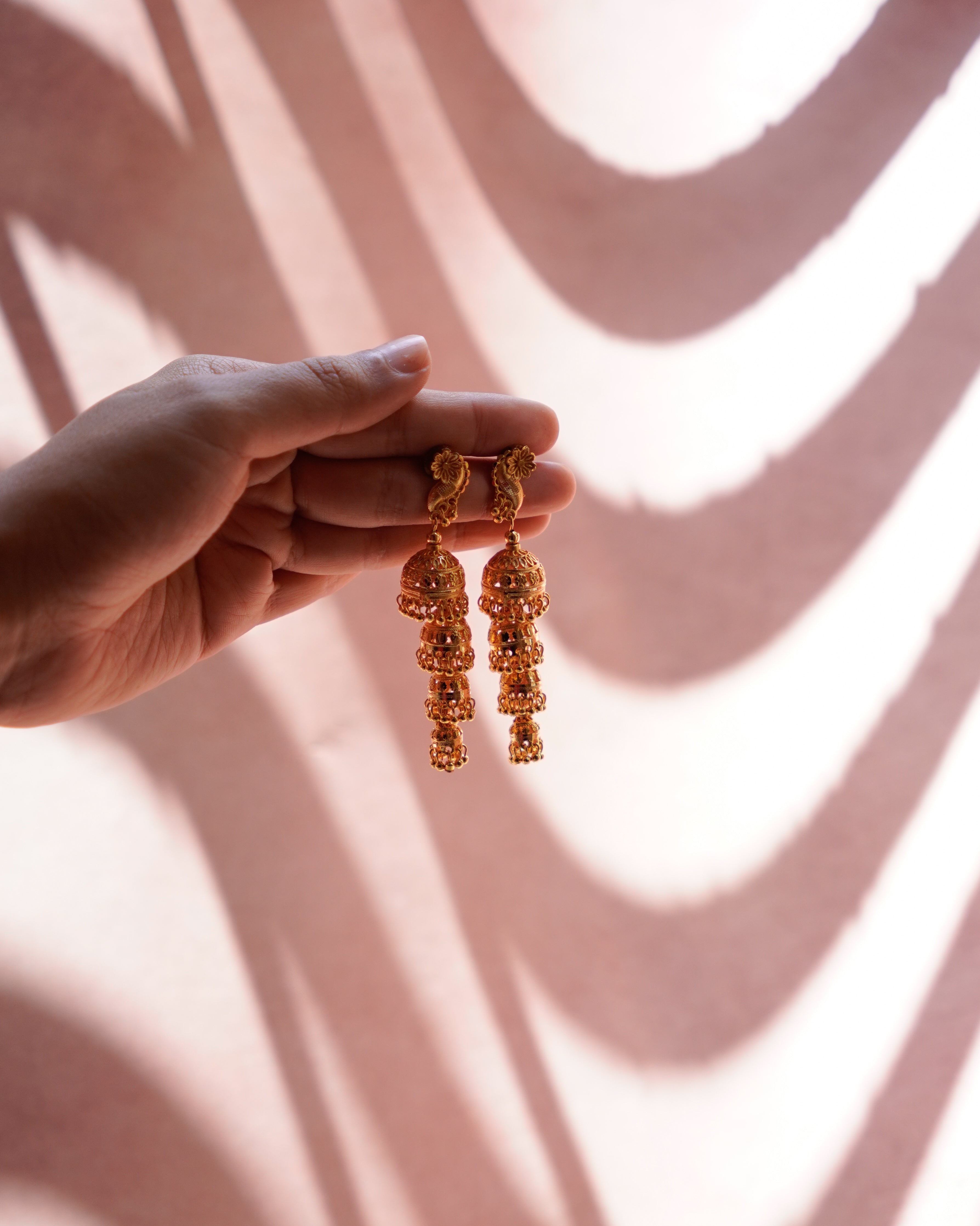 ORO-Gilded Perfection Stunning Gold Jhumka