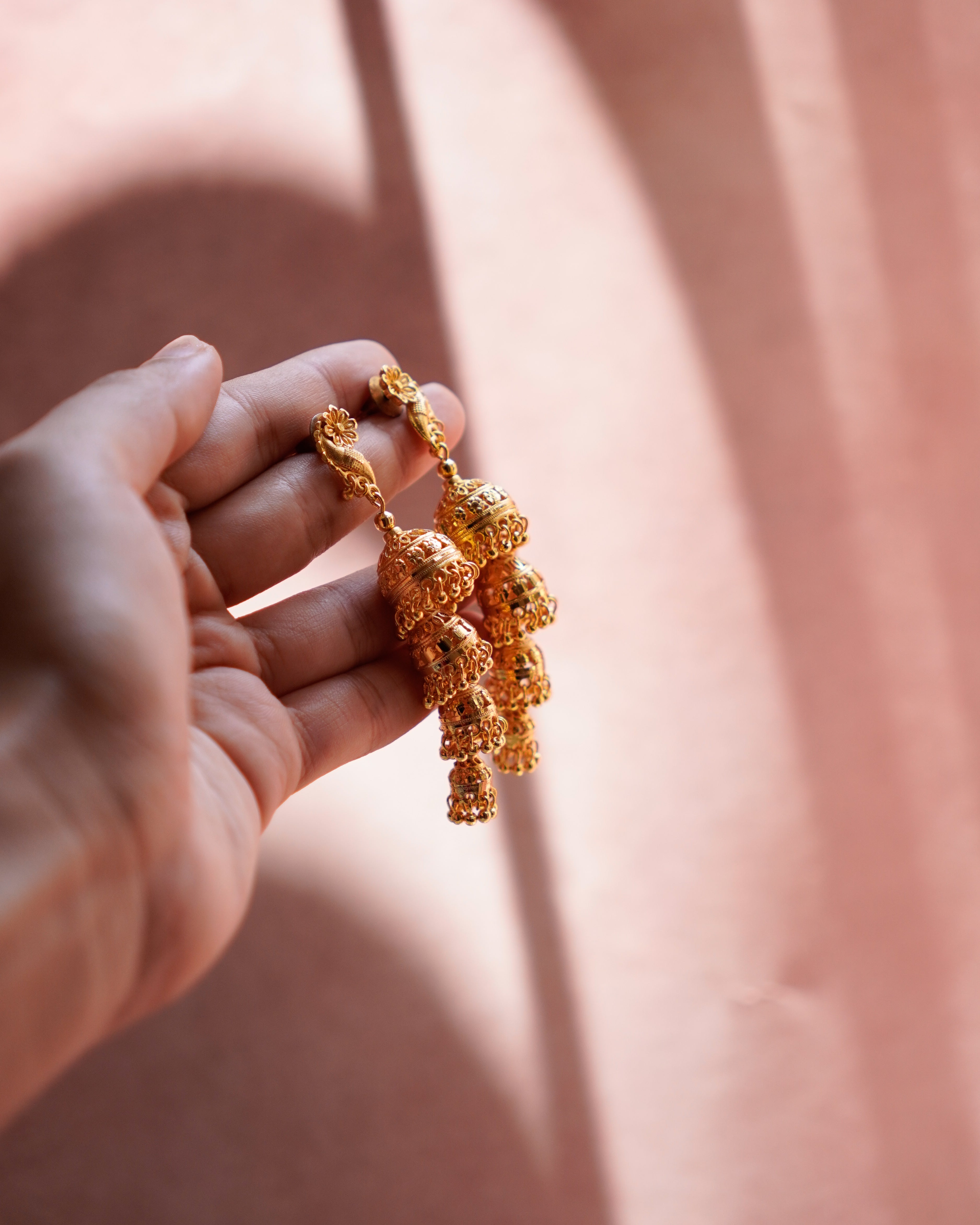 ORO-Gilded Perfection Stunning Gold Jhumka