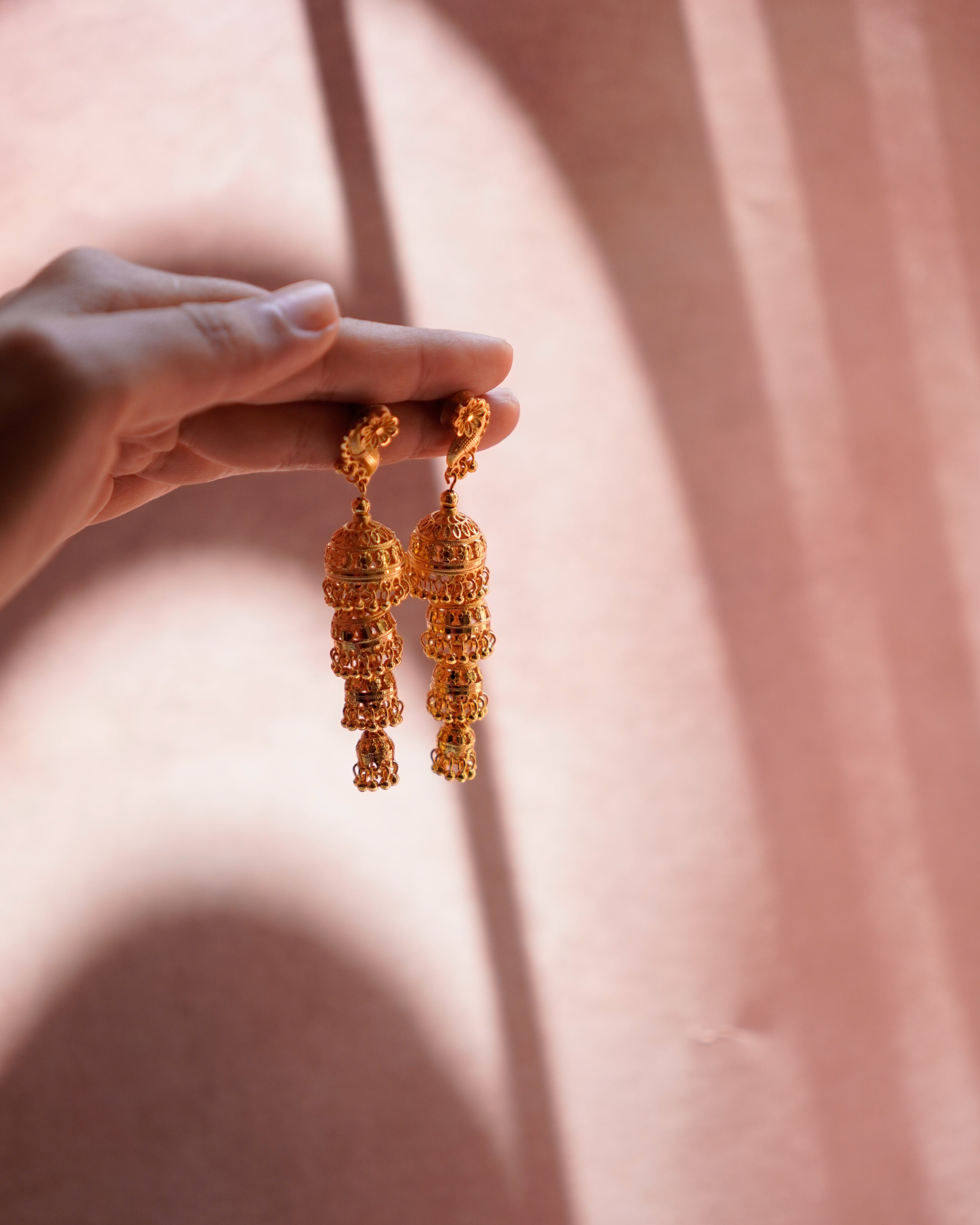 ORO-Gilded Perfection Stunning Gold Jhumka