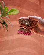 Dazzling Kundan Ethnic Jhumka Earrings
