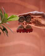 Dazzling Kundan Ethnic Jhumka Earrings