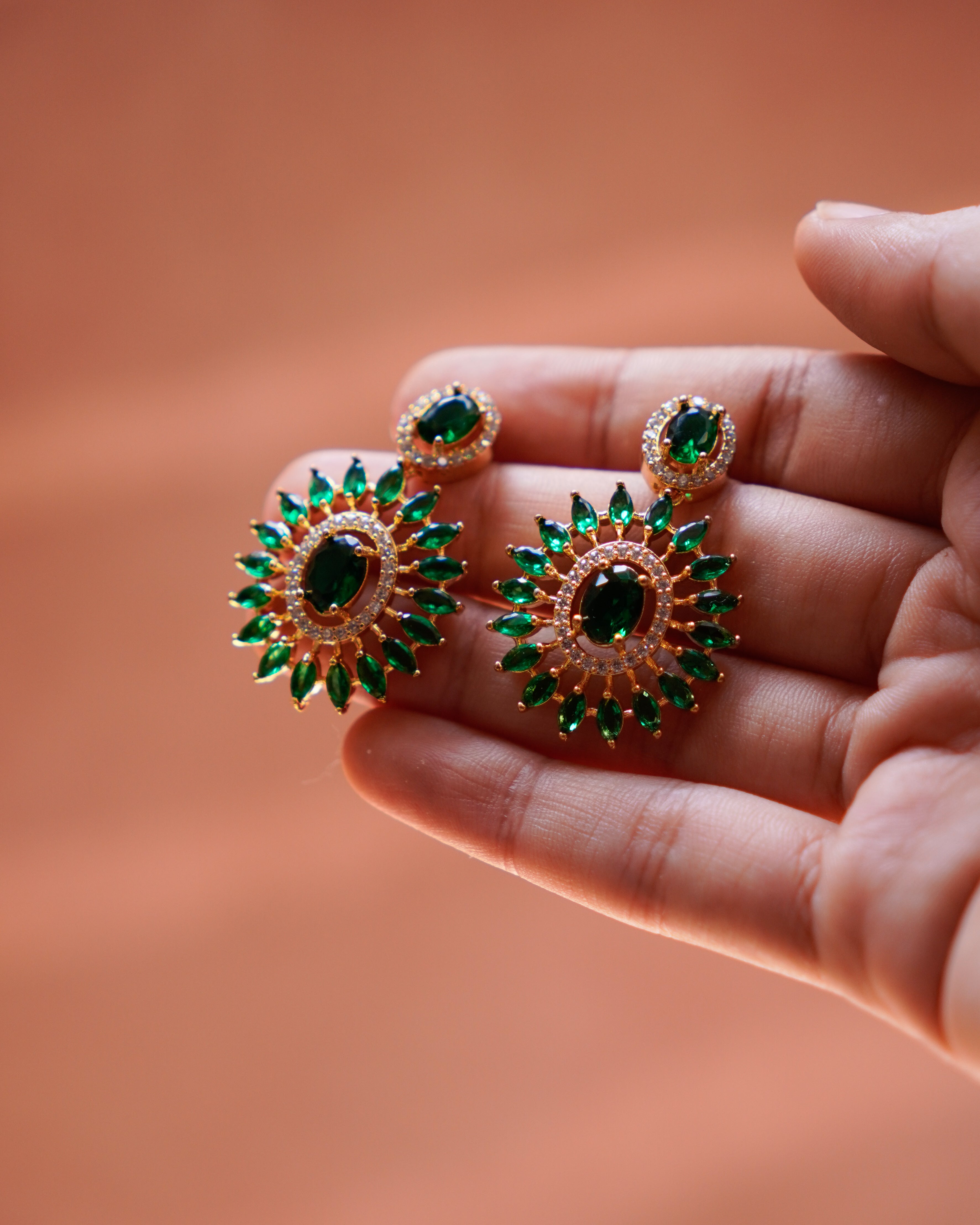 Elegant sparkling AD stones studded Earrings