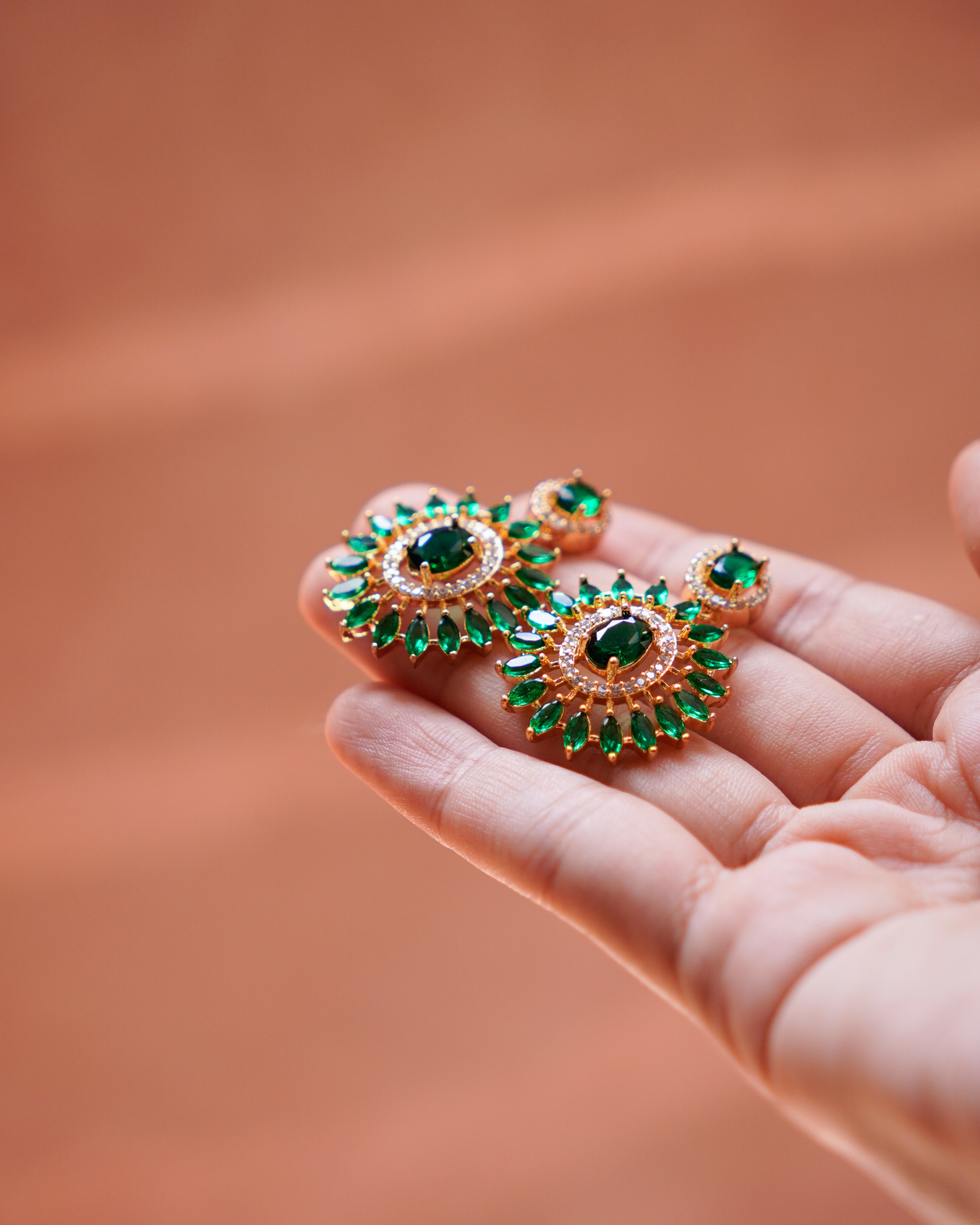 Elegant sparkling AD stones studded Earrings