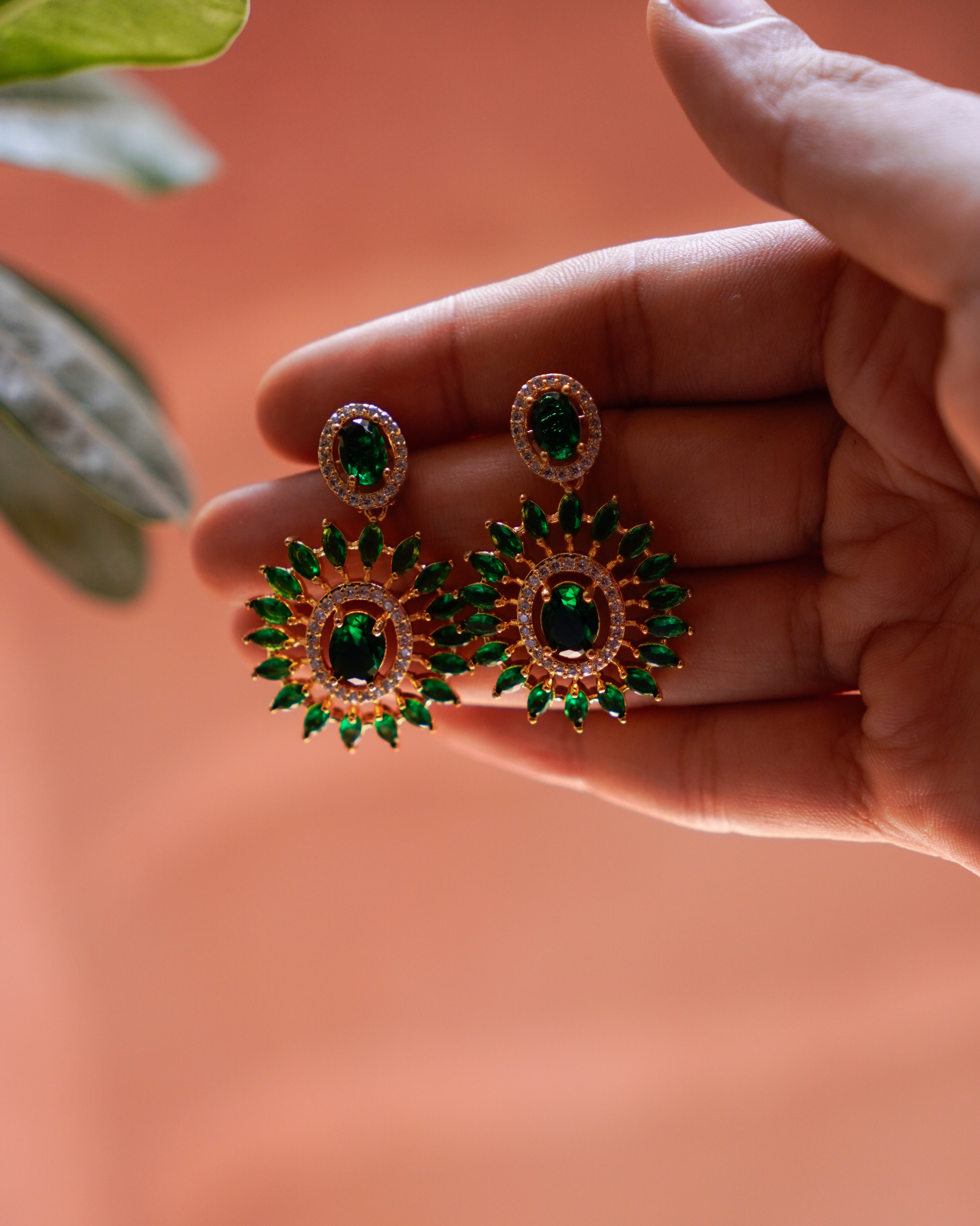 Elegant sparkling AD stones studded Earrings